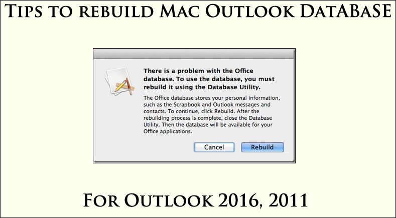 Rebuilding outlook 365 database on a mac email